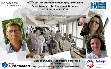 COURS DE DISSECTION DE CHIRURGIE ENDONASALE 2026